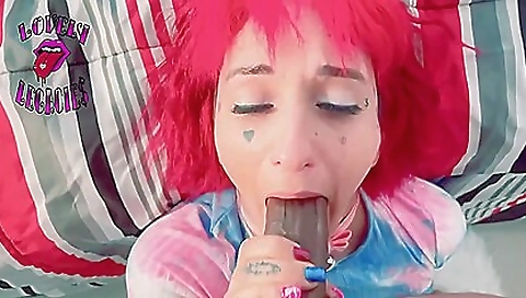 Slutty girl gets fucked by a huge cock