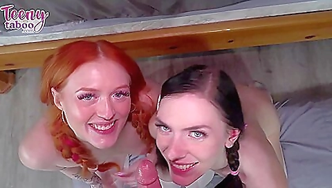 Having sex with a brunette