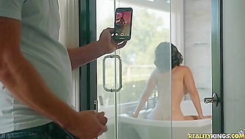 Showering pussy and anal fuck monica