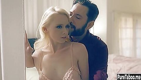 Sexy blonde's black cock