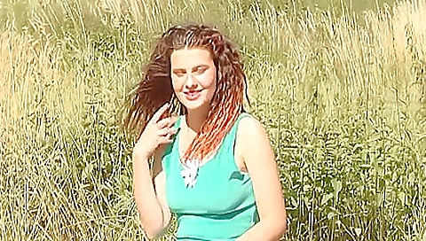 Sexy young chick masturbates with her boyfriend