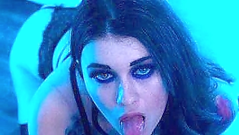 Sexy young girl gets creampie and masturbation