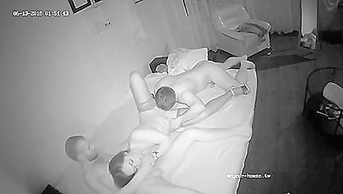 Sexy brunette hair with a dildo fucks